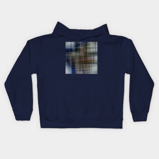 Deconstructed Abstract Scottish Plaid Motif Kids Hoodie